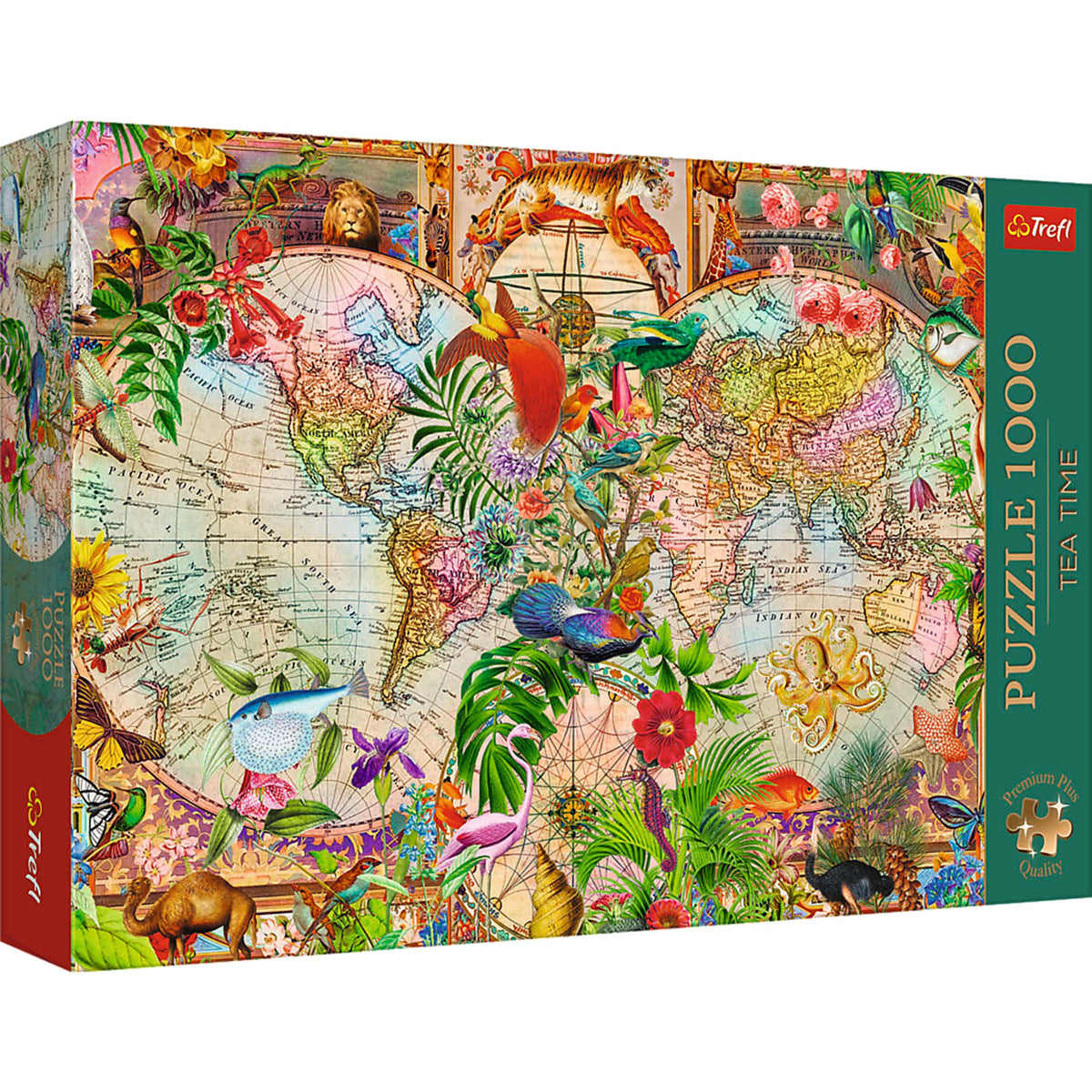 Premium Plus Tea Time: Antique World Map 1000 Piece Puzzle