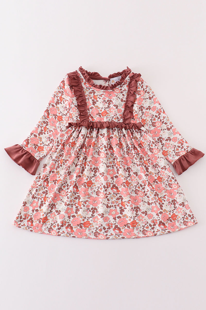 Fall Floral Print Mom&me Dress