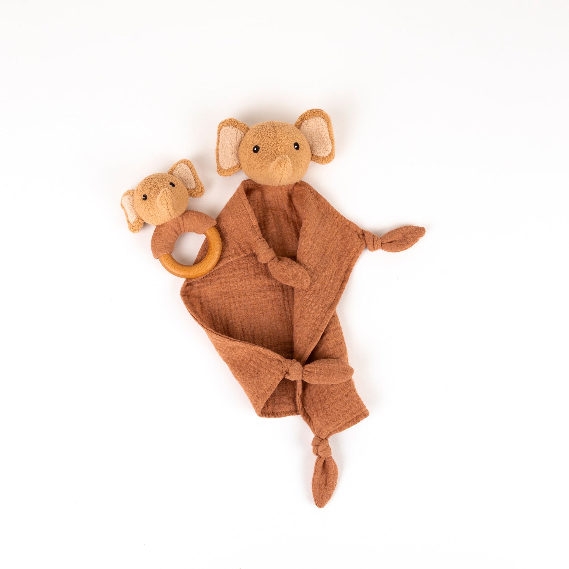 Ollie the Elephant Doudou + Rattle Gift Set