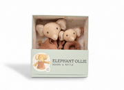 Ollie the Elephant Doudou + Rattle Gift Set