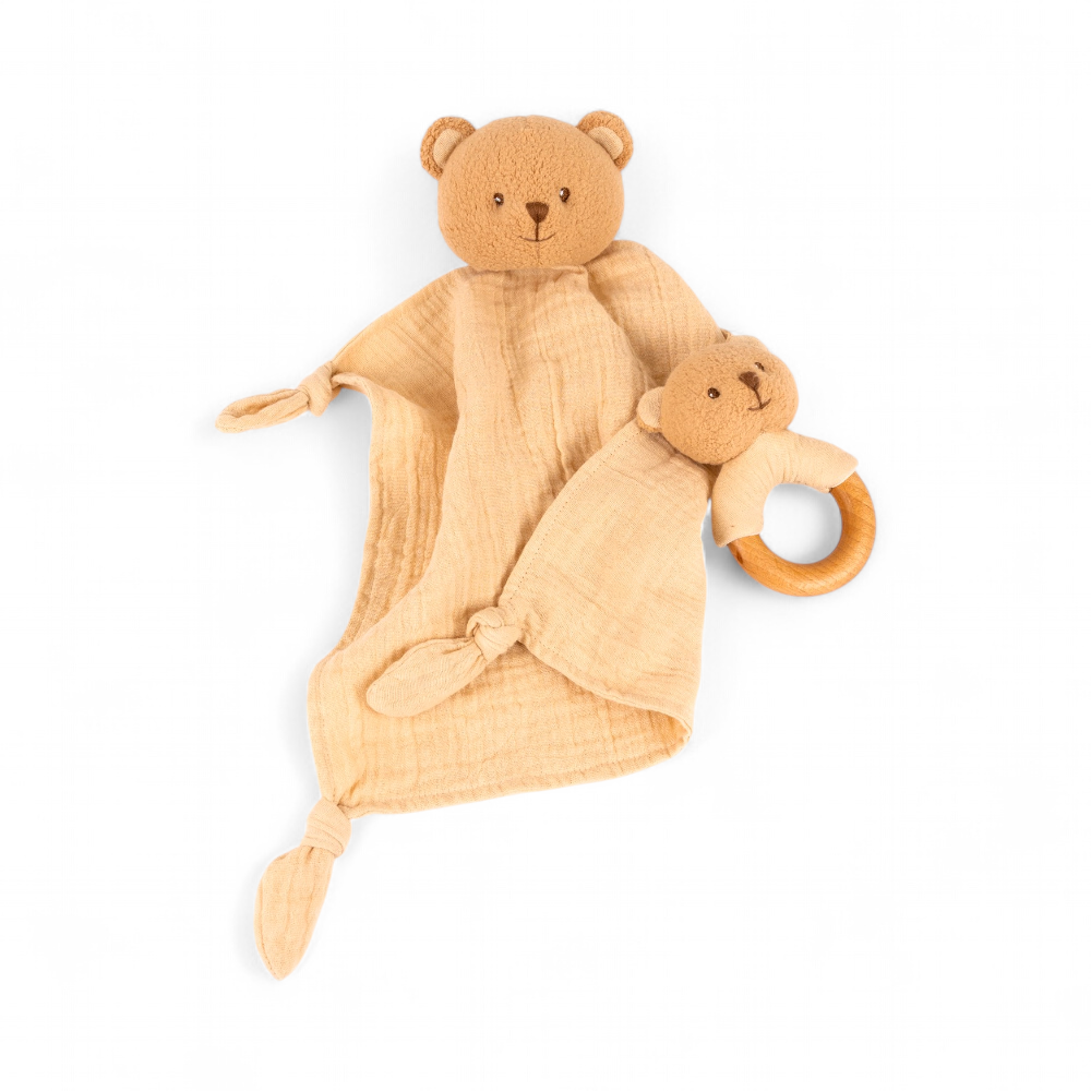 Marcel the Bear Doudou + Rattle Gift Set