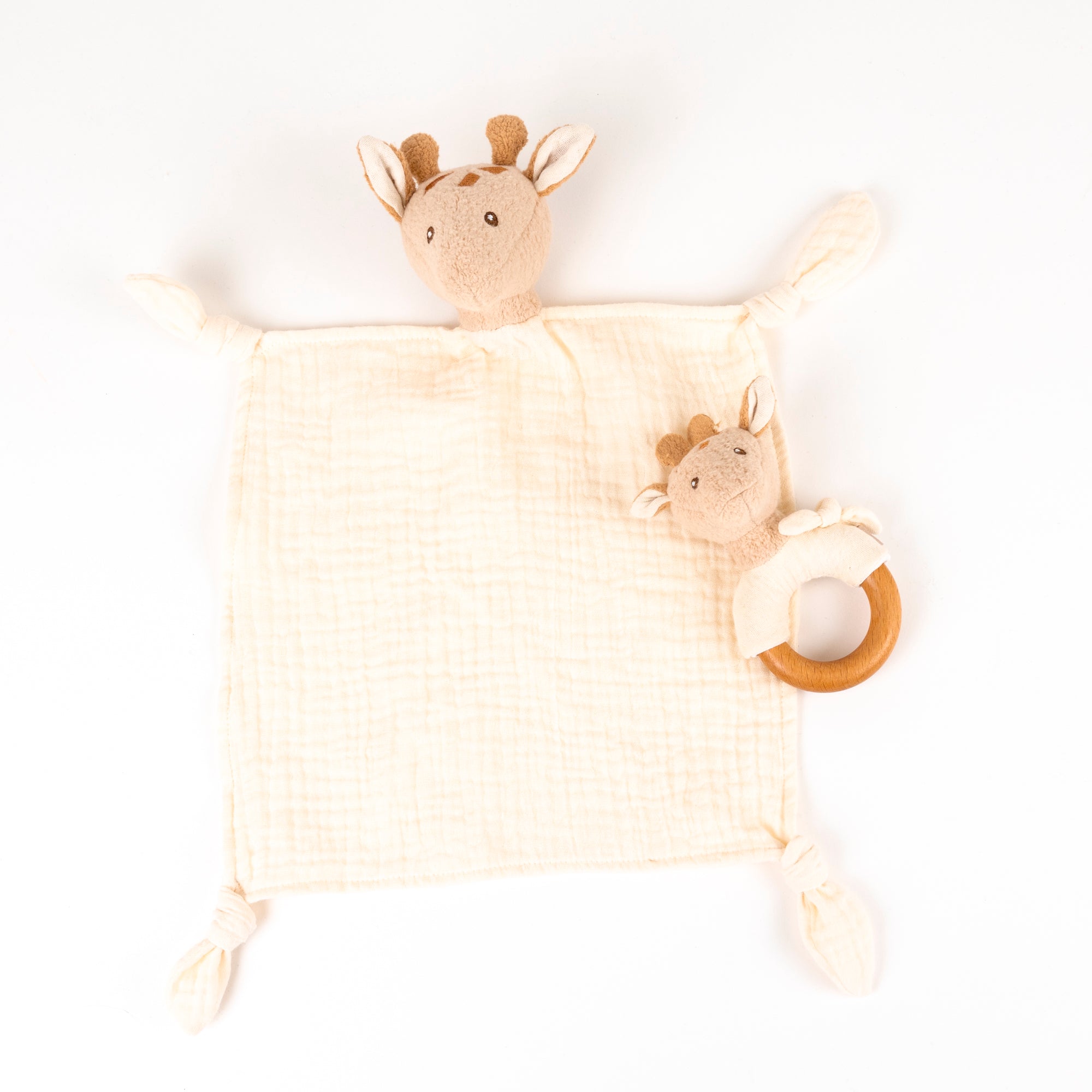 Leonie the Giraffe Doudou + Rattle Gift Set