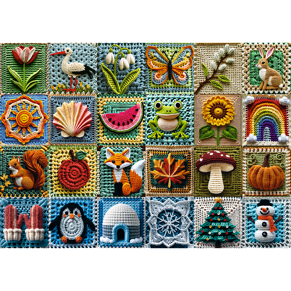 Premium Plus Crochet - Four Seasons 1000 Piece Puzzle