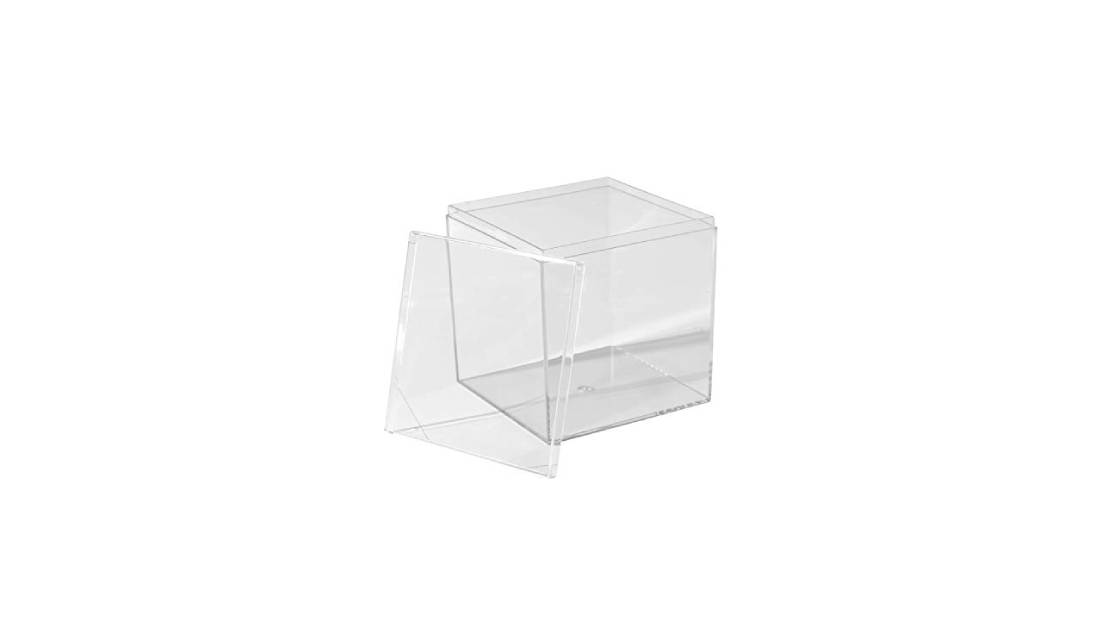 Clear Acrylic Boxes 4''x4''x4'' 4 Pack