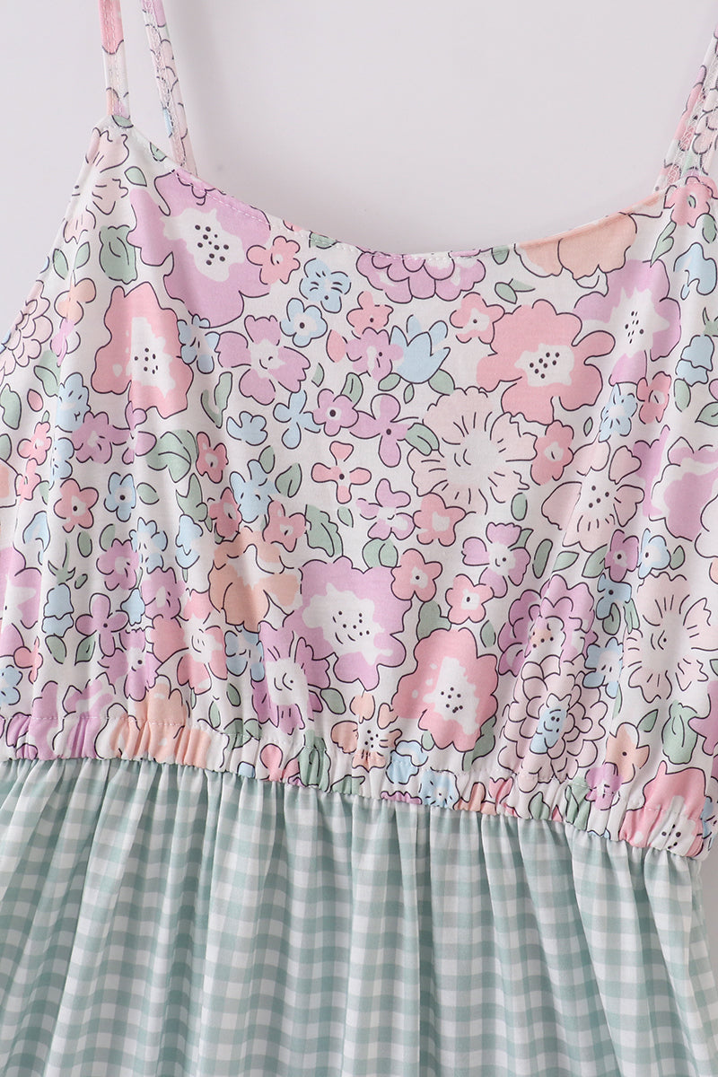 Garden Gingham Mom&me Tiered Dress