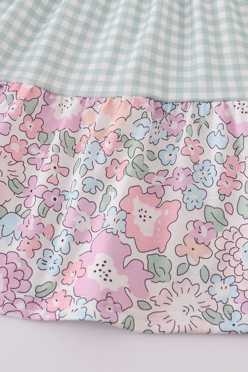 Garden Gingham Mom&me Tiered Dress