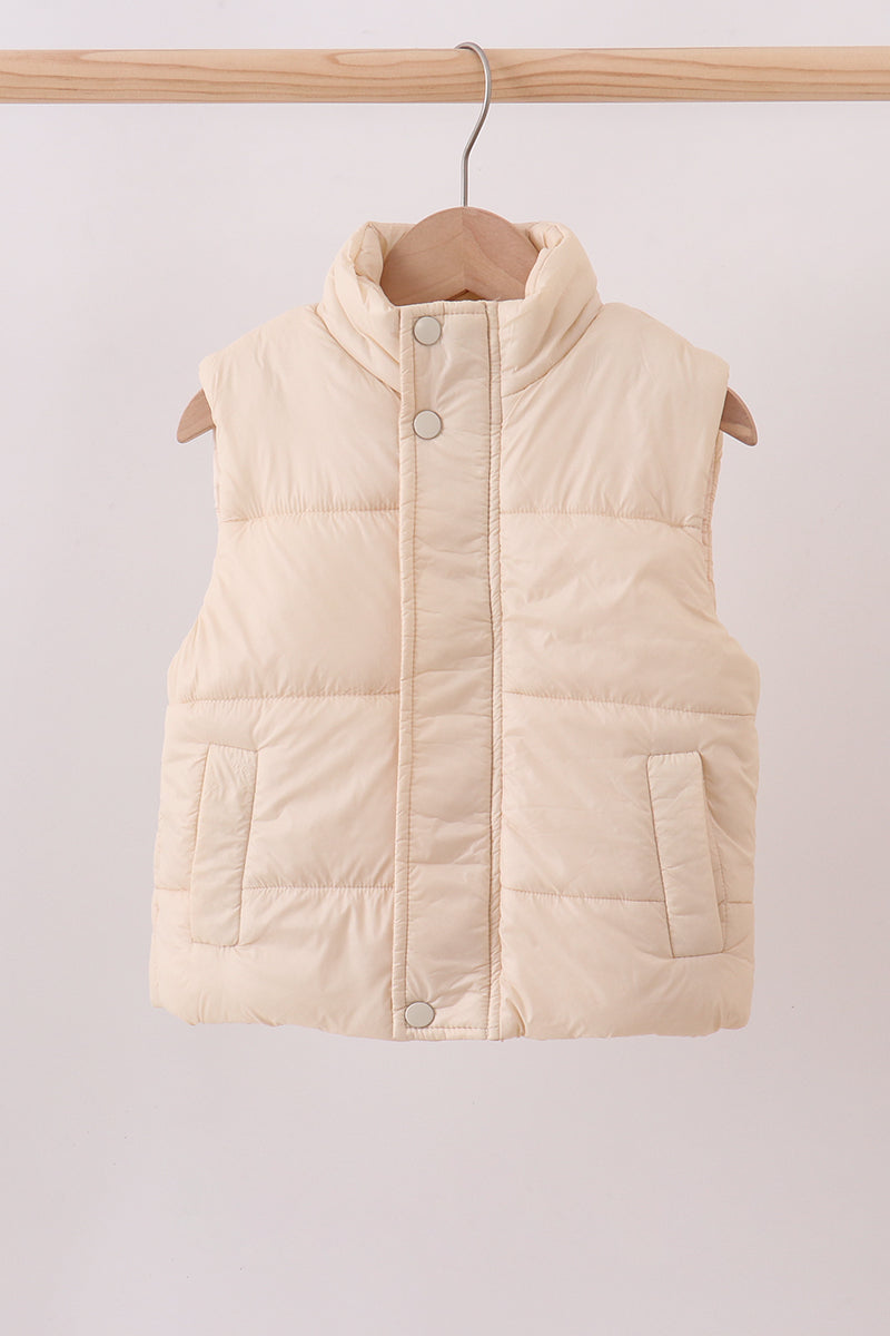Cream Mom&me Puffer Vest