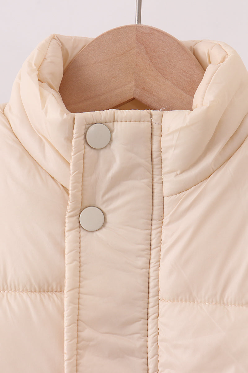 Cream Mom&me Puffer Vest
