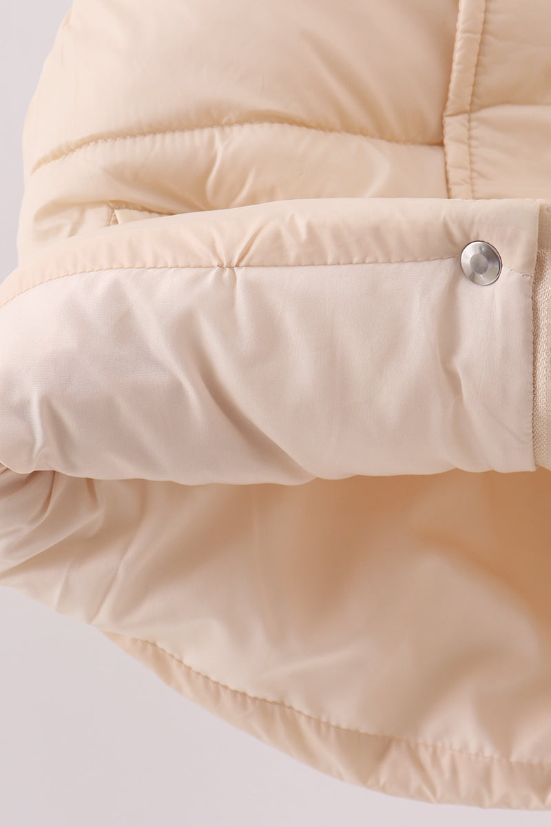 Cream Mom&me Puffer Vest