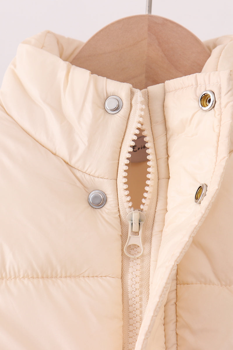 Cream Mom&me Puffer Vest