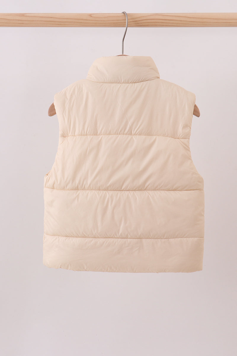 Cream Mom&me Puffer Vest
