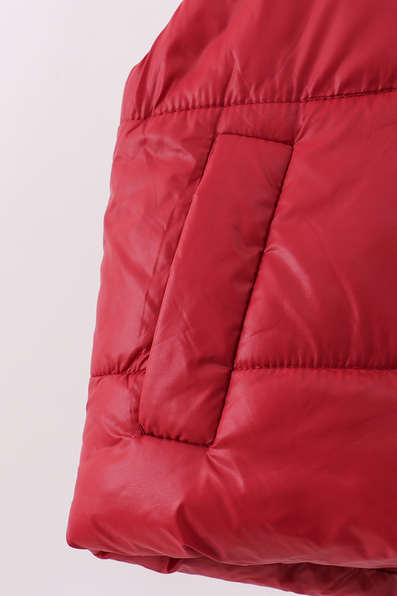 Maroon Mom&me Puffer Vest