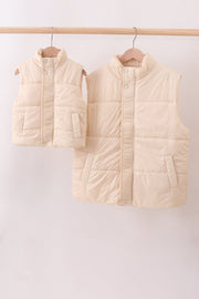 Cream Mom&me Puffer Vest