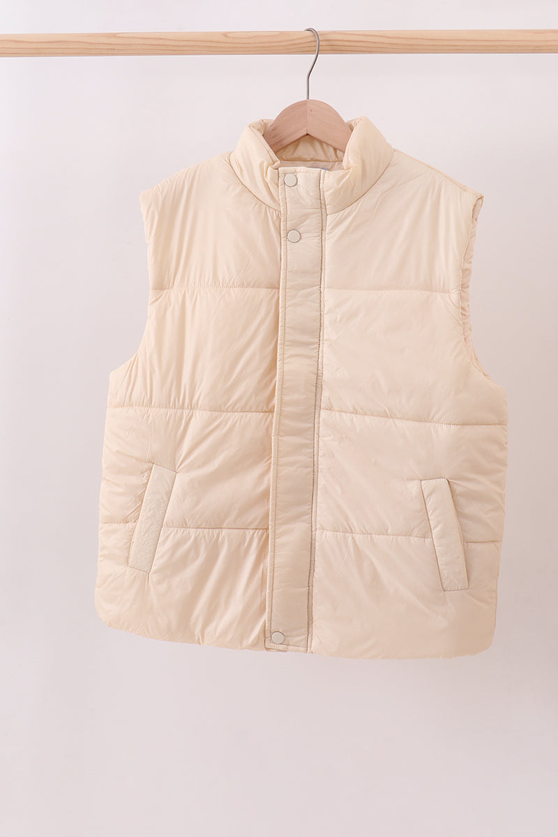 Cream Mom&me Puffer Vest