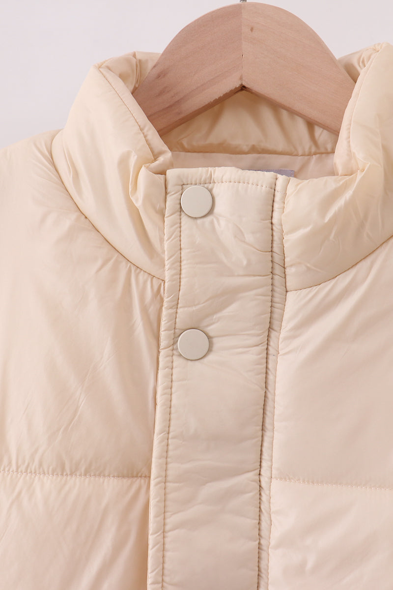Cream Mom&me Puffer Vest