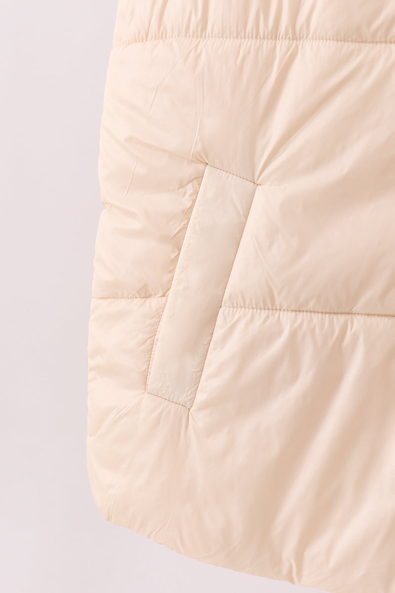 Cream Mom&me Puffer Vest