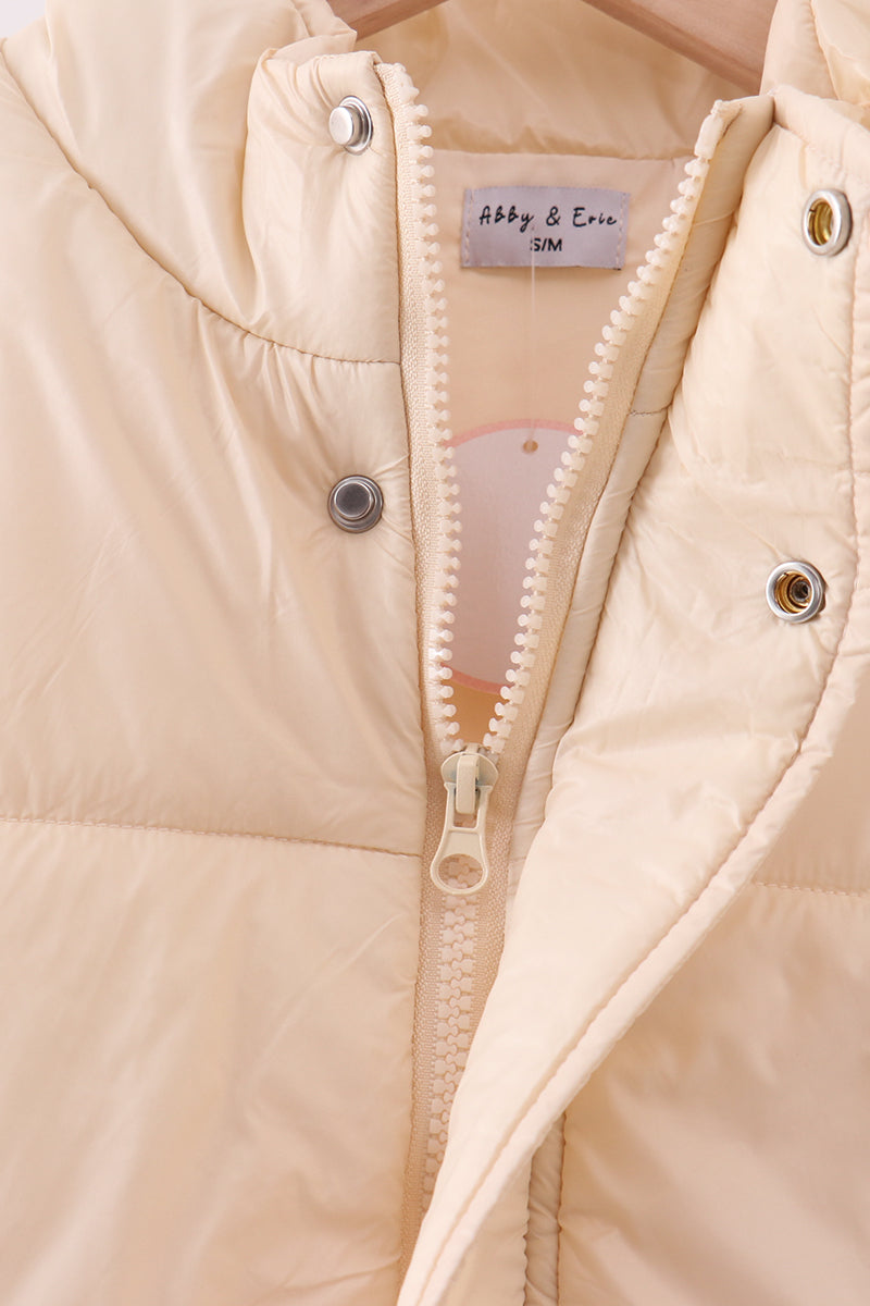 Cream Mom&me Puffer Vest