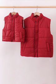 Maroon Mom&me Puffer Vest