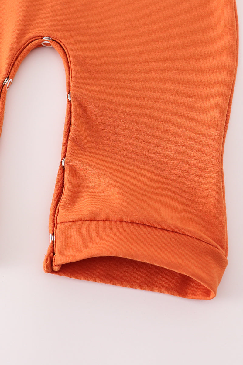 Rust Texas Embroidery Romper