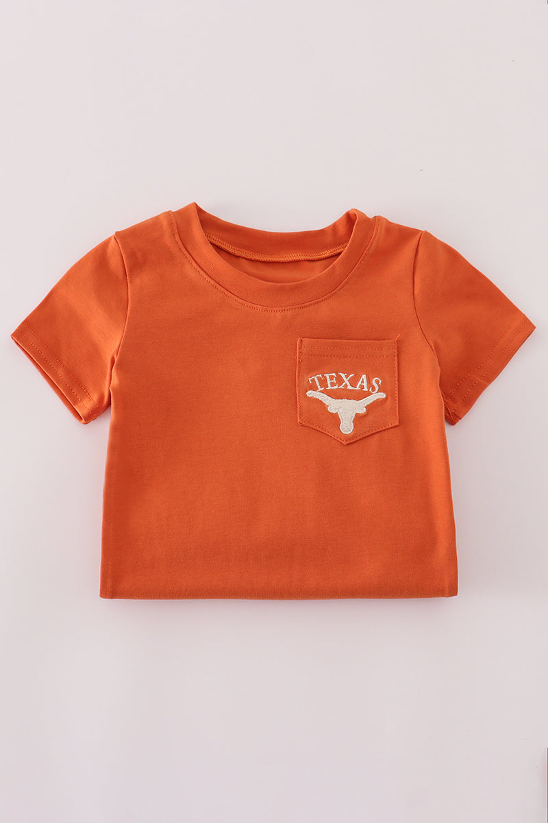 Rust Texas Embroidery Romper