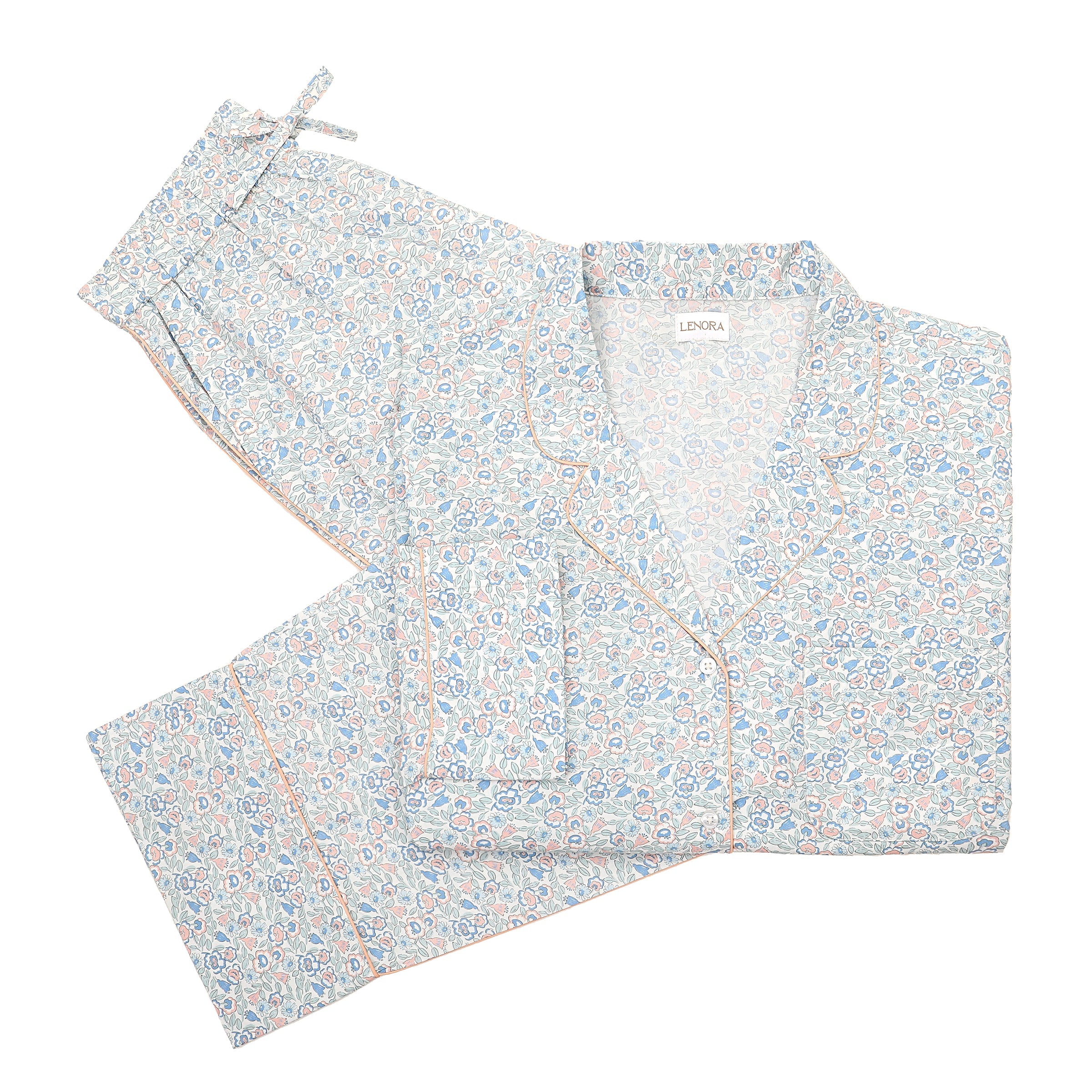 Classic Cotton Pajamas In French Floral