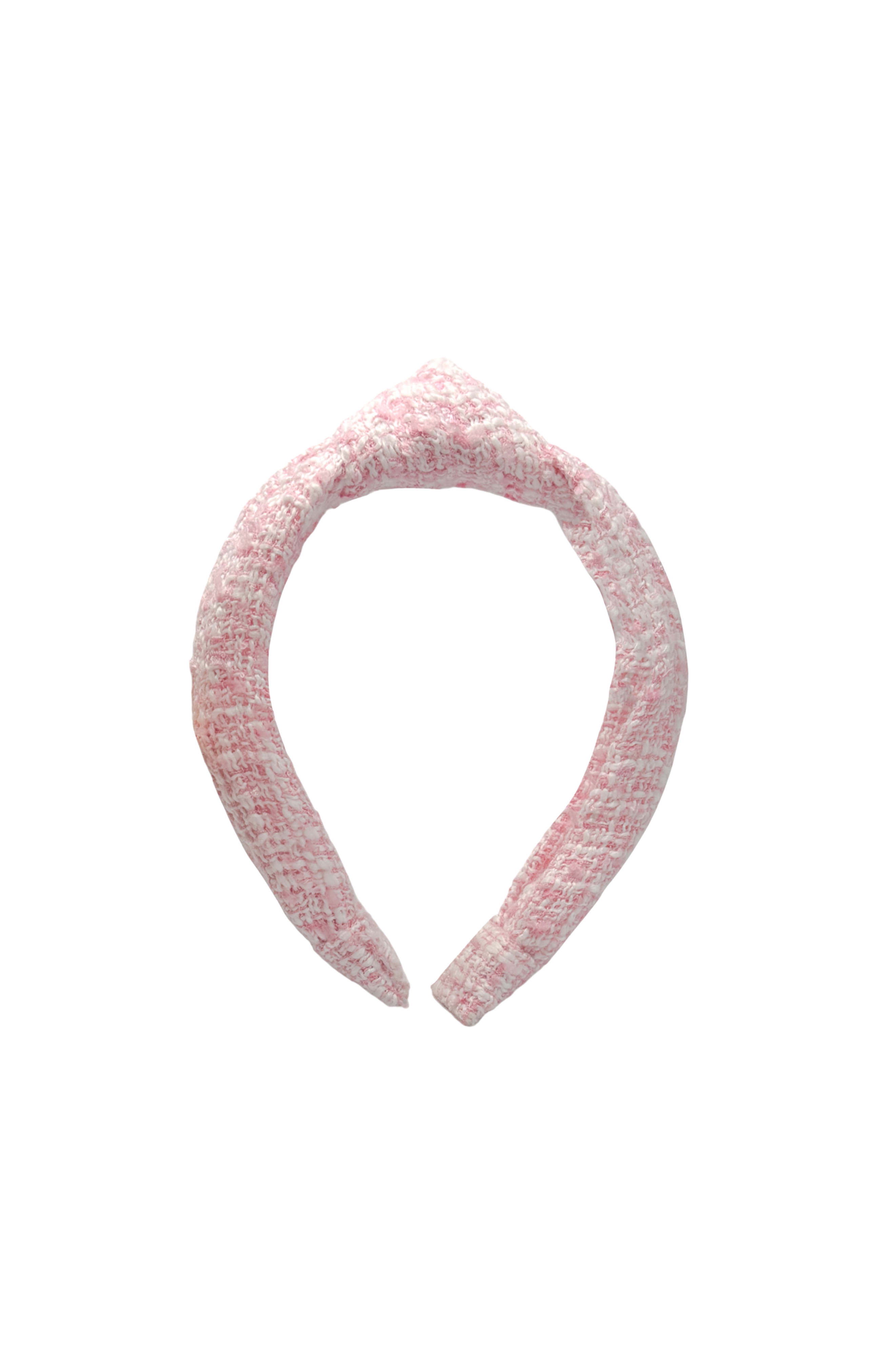 Pink Tweed Knot Headband