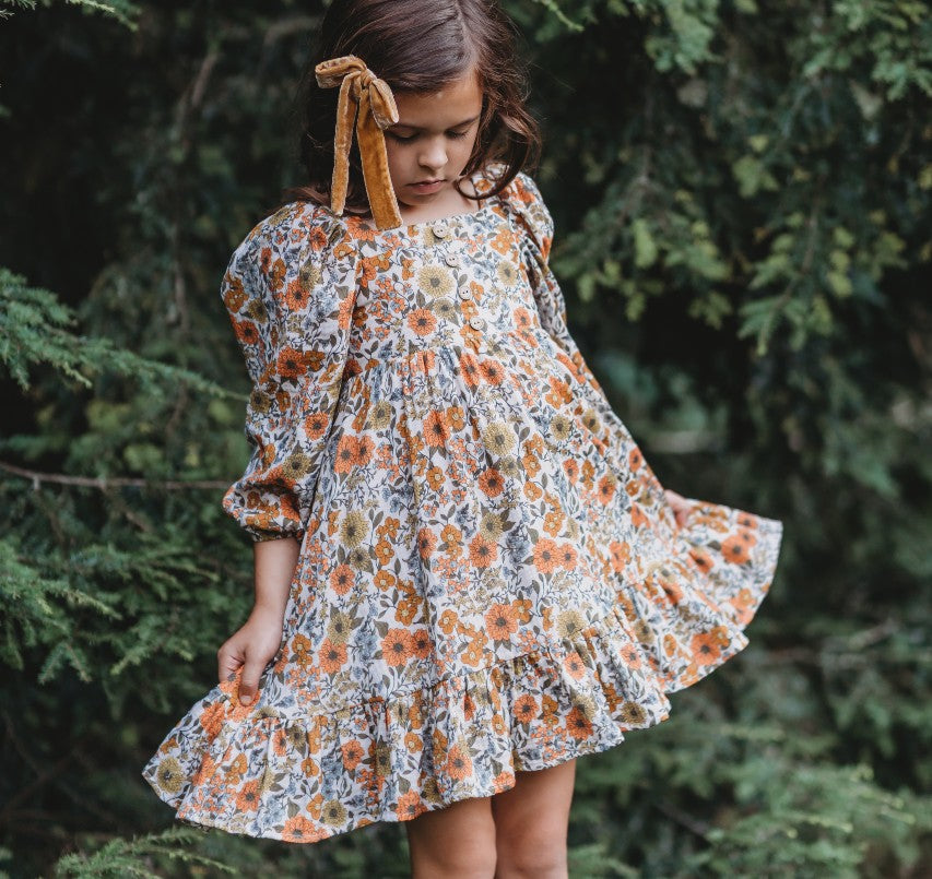 Puff Sleeve Gauze Dress - Marigold Meadow