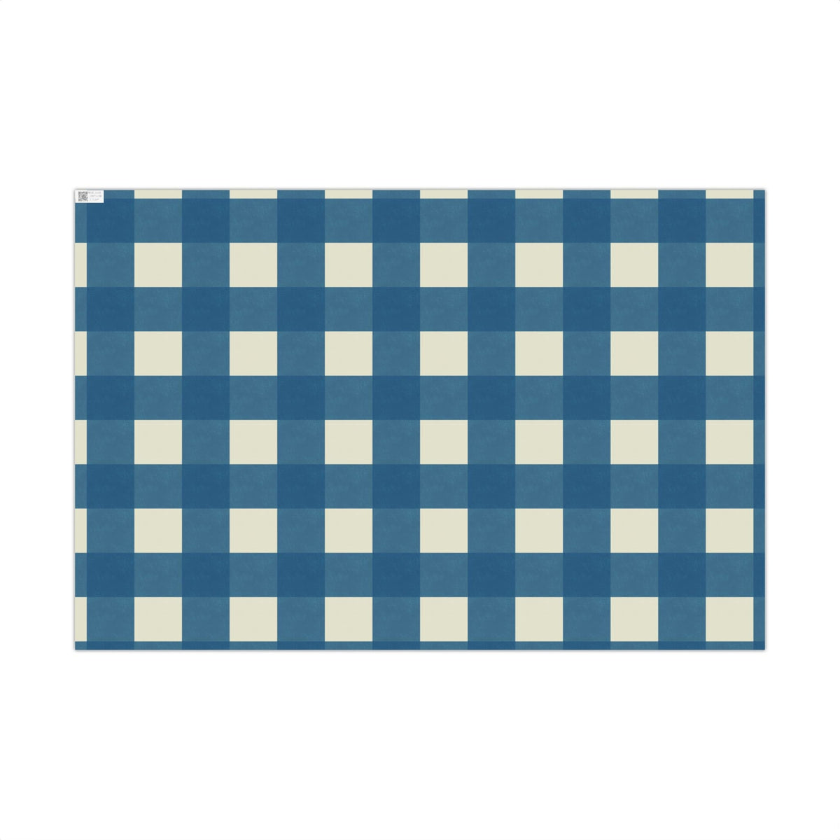 Classic Blue Gingham Gift Wrap