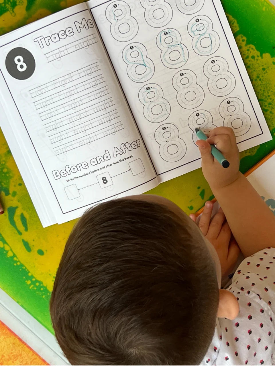 123 Pigments Learn, Trace, Count And Color Through Numbers 0-30 Coloring Book