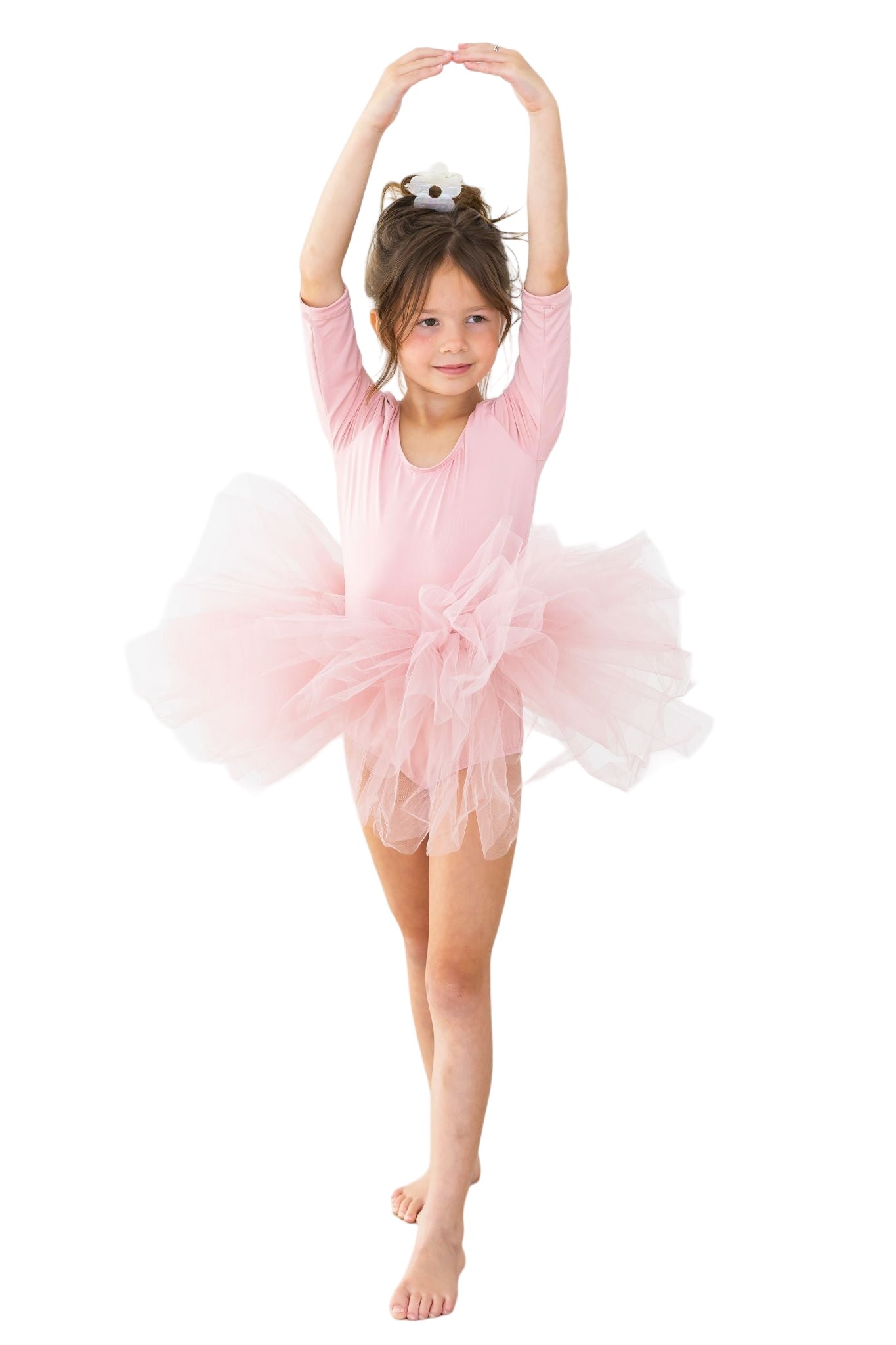 Vintage Pink 3/4 Tutu Leotard