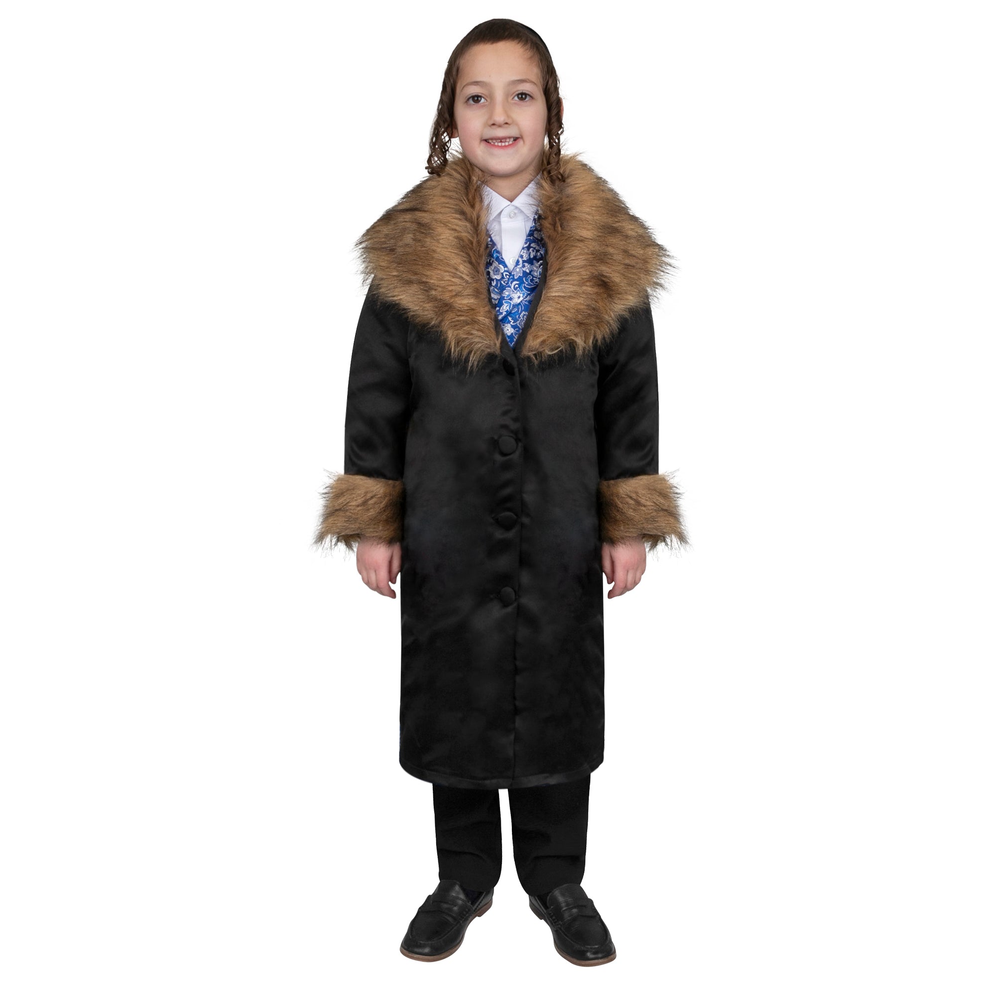 Rabbi Coat With Fur - Kids