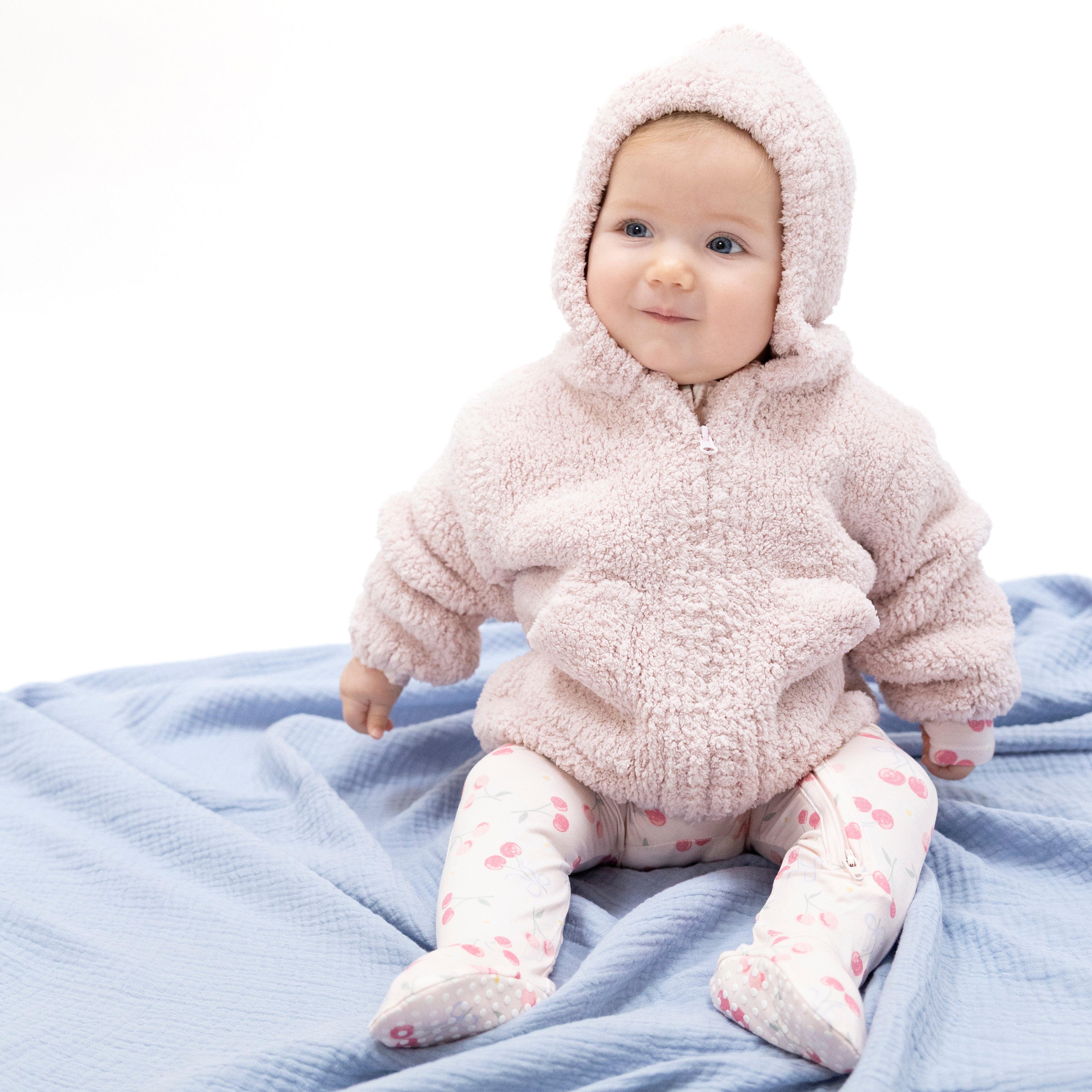 Chenille - Blush Hooded Jacket