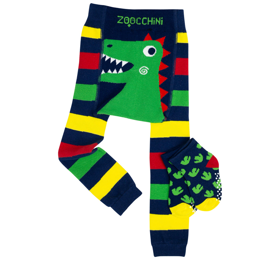 Baby/toddler Crawler Leggings & Socks Set - Devin The Dinosaur