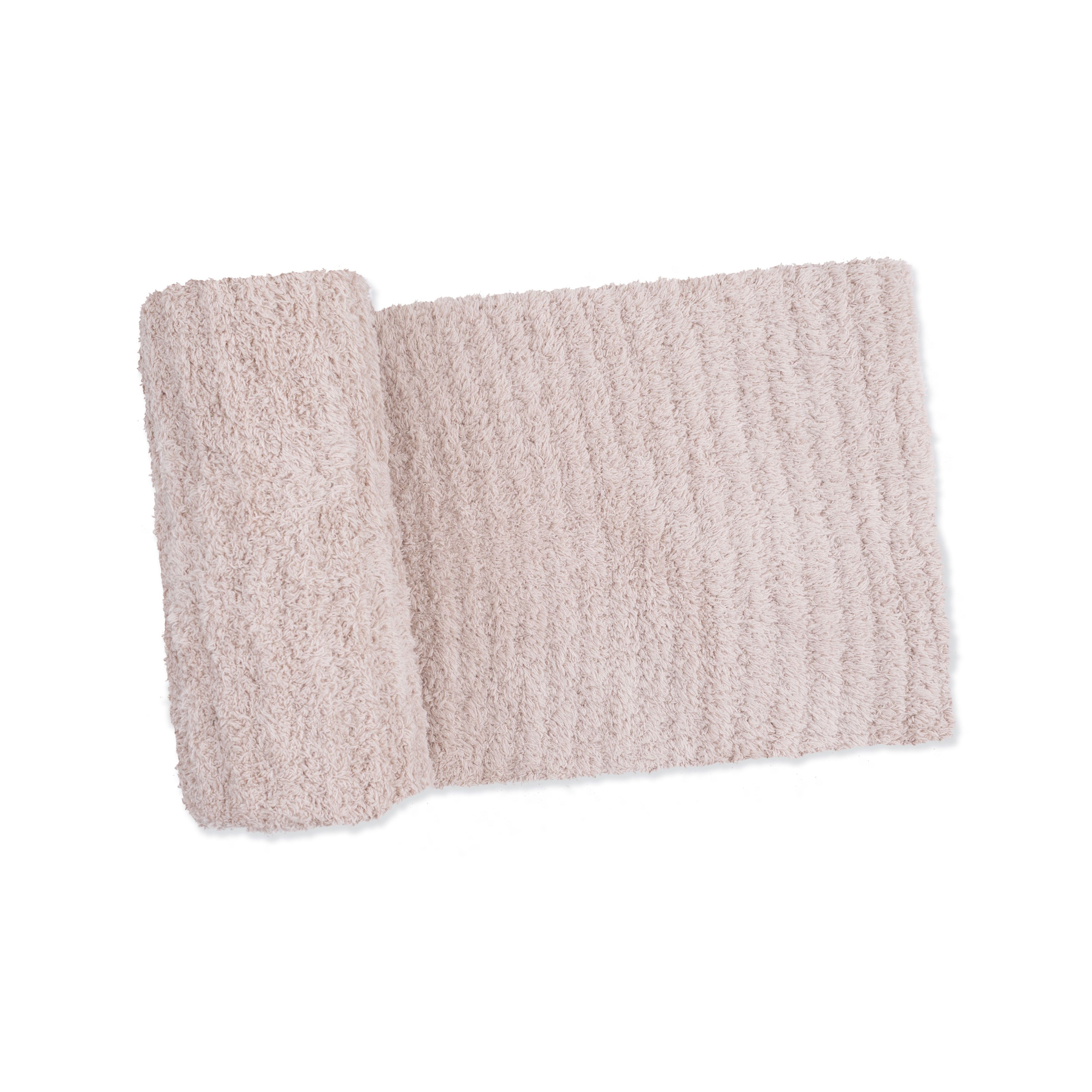 Chenille - Stone Blanket With Striped Texture