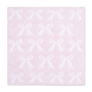 Chenille - Baby Pink Bow Blanket