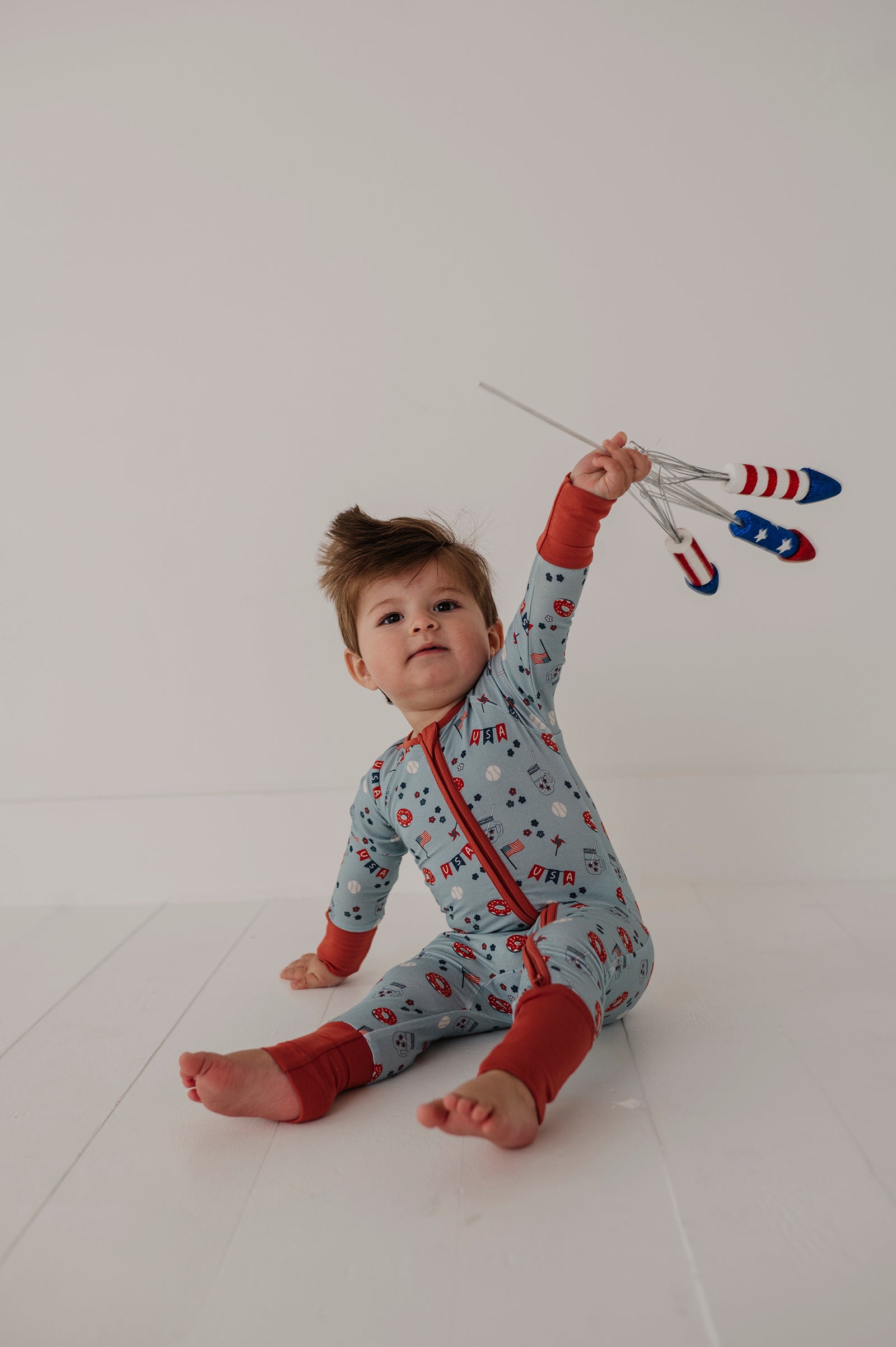 Baby Girl Long Sleeve Zip Romper In Summer Usa