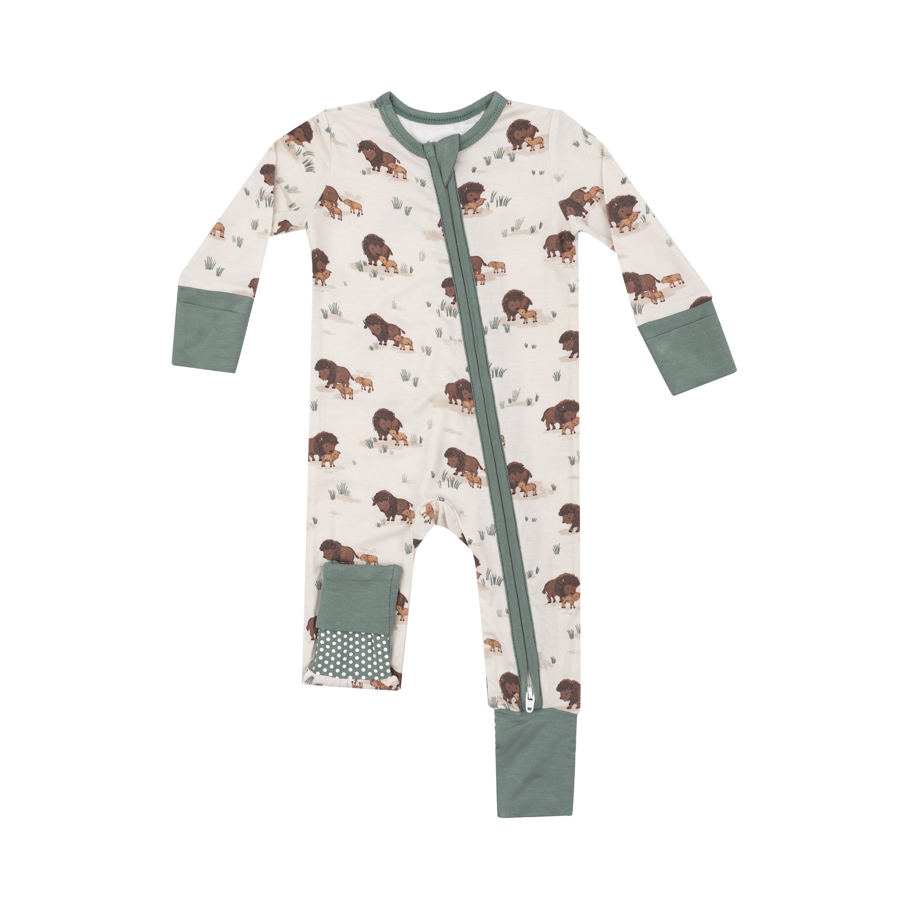 2 Way Zipper Romper - Bison Families