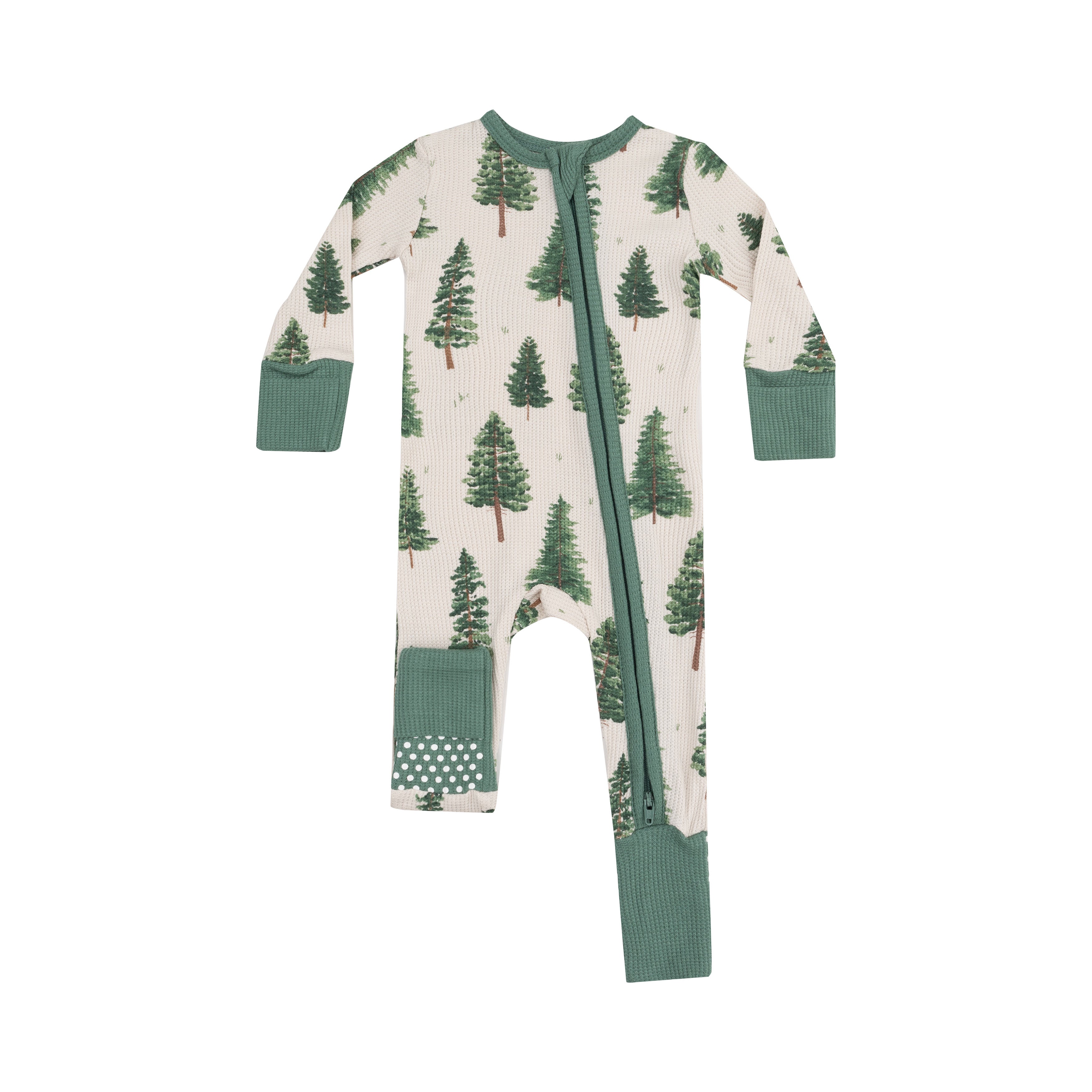 2 Way Zipper Romper - Forest Trees