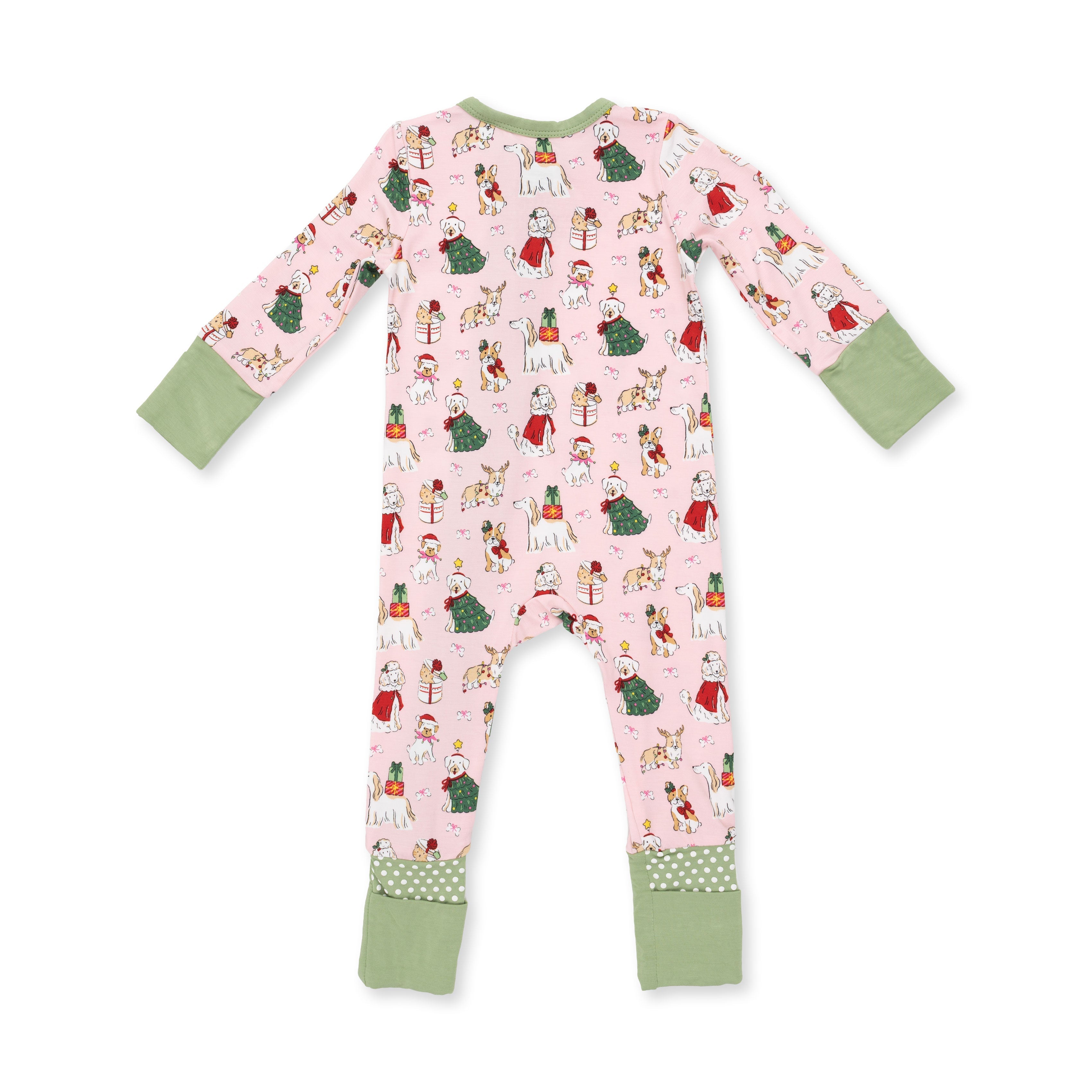 Christmas Dogs Pink - Convertible Romper