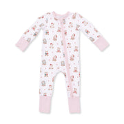 Christmas Teddy Bears Pink - Convertible Romper