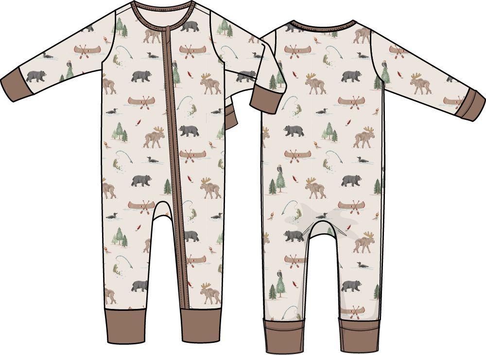 Northern Woodland Animals - Convertible Romper