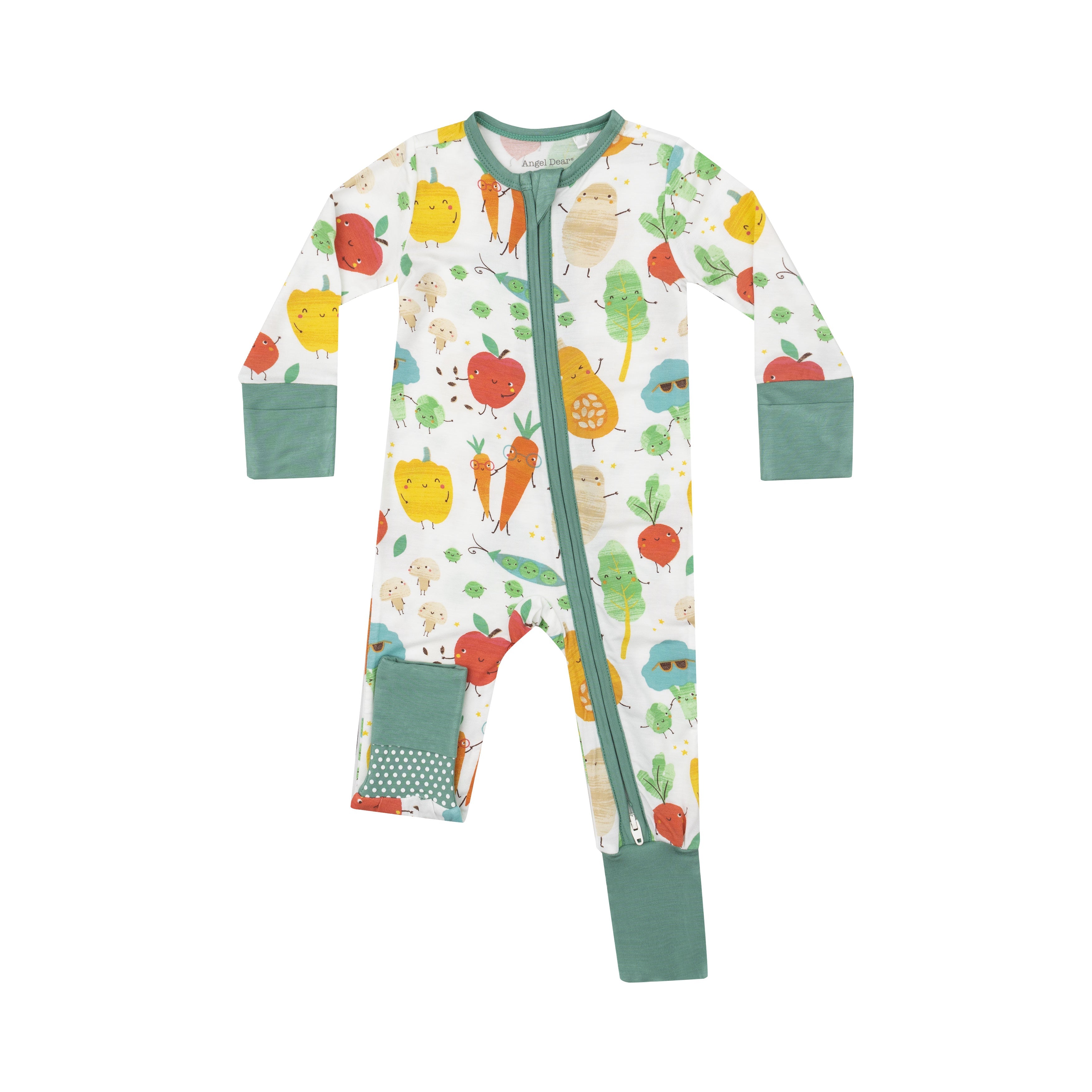 2 Way Zipper Romper - Fall Veggies