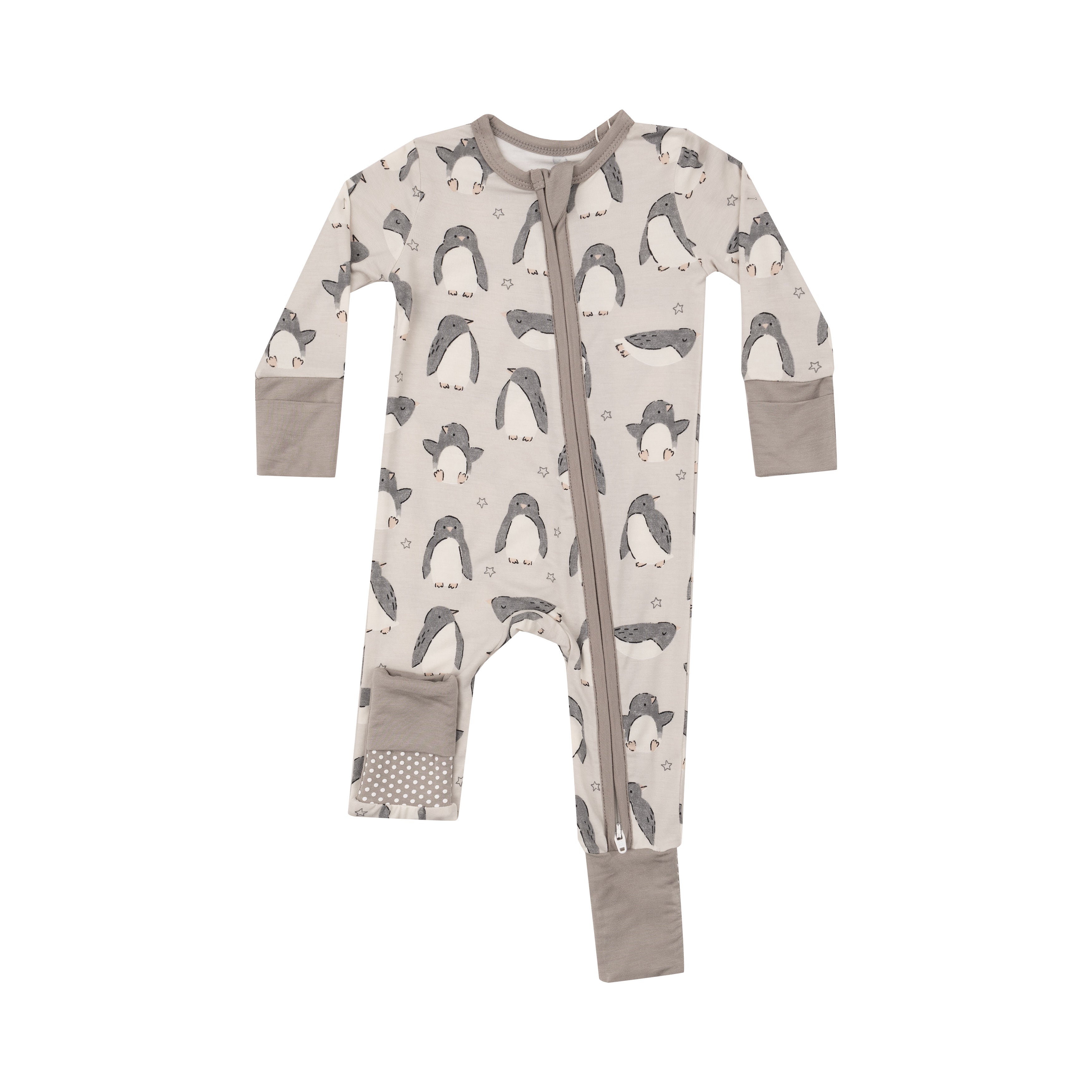 2 Way Zipper Romper - Penguin Pals