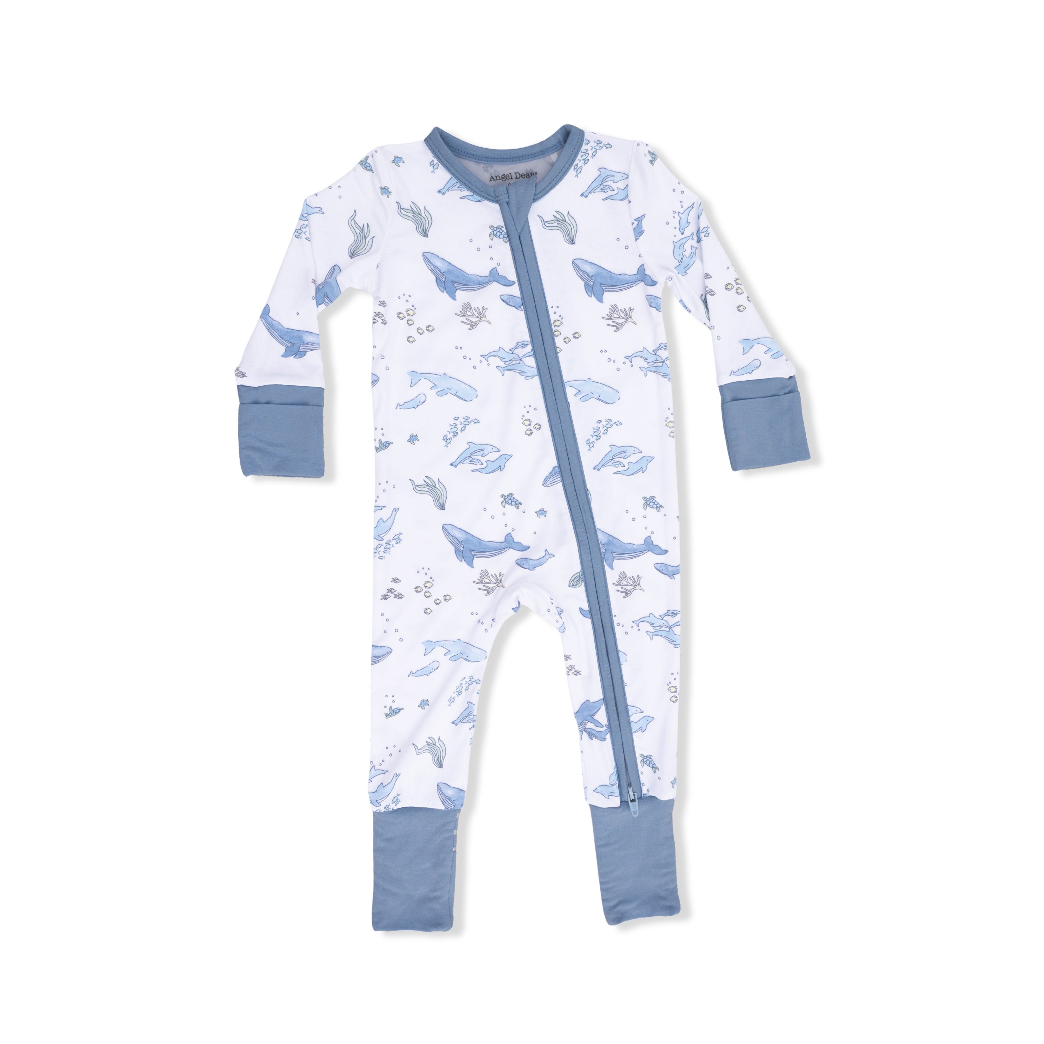 Watercolor Blue Whales - Convertible Romper