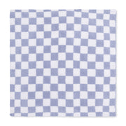 Chenille - Dusty Blue Checkerboard Blanket