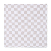 Chenille - Natural Checkerboard Blanket