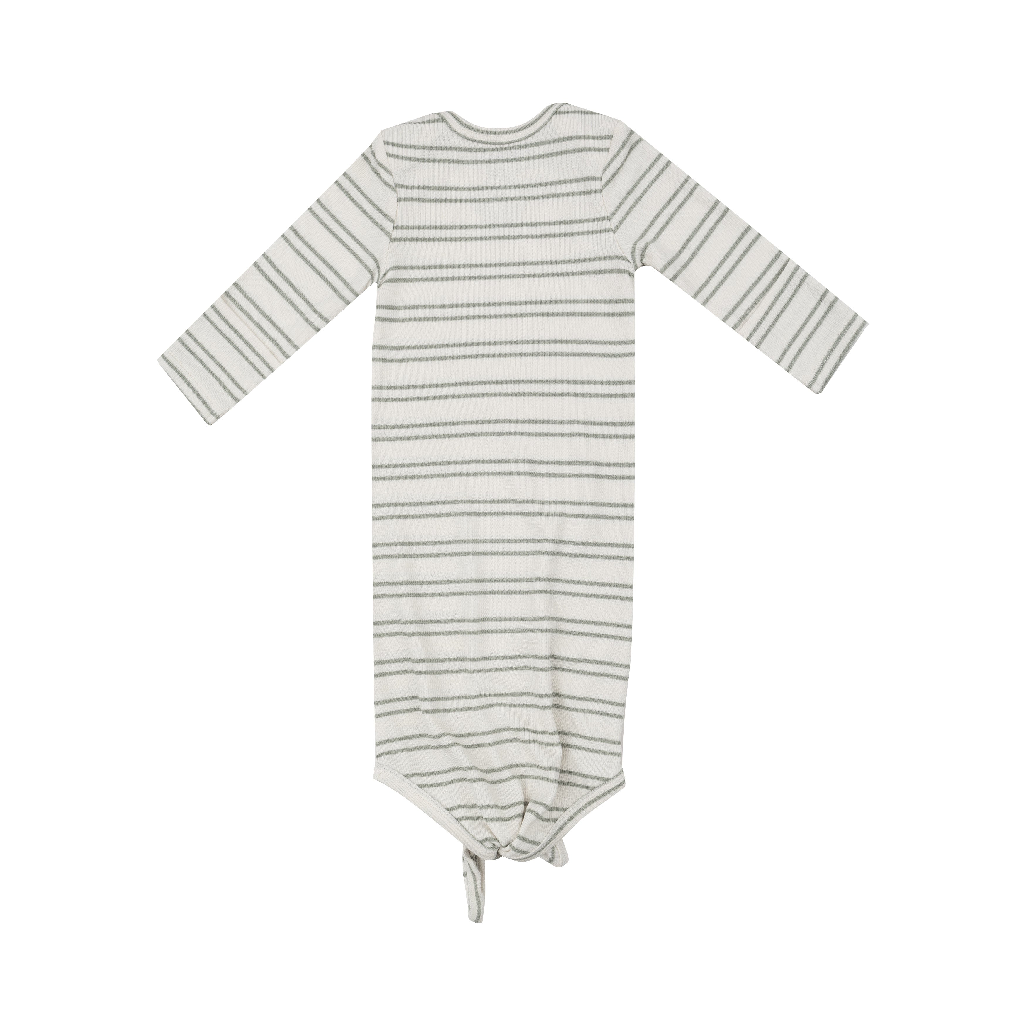 Knotted Gown - Modal Rib Stripe - Desert Sage