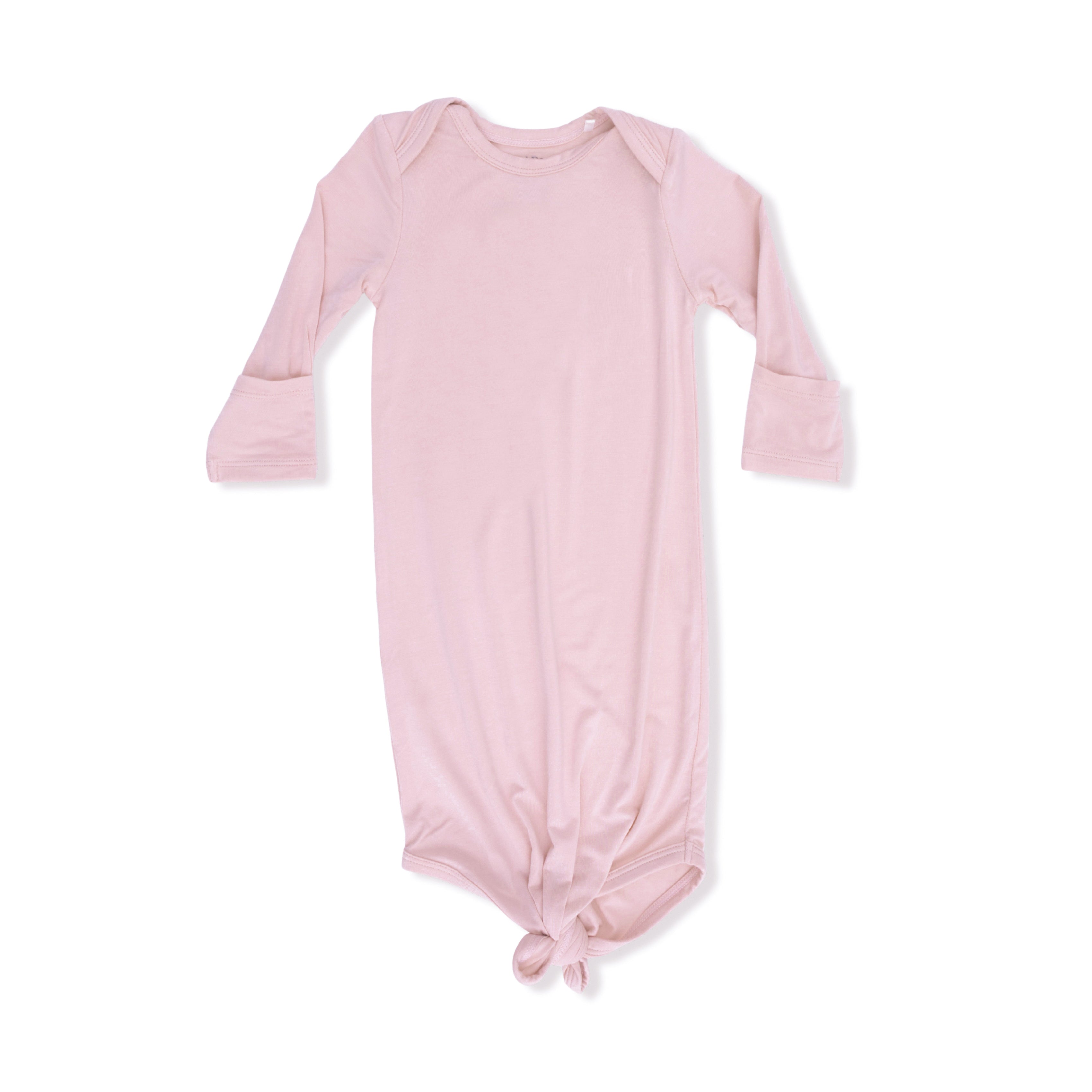 Solid Peachskin - Knotted Gown And Headband