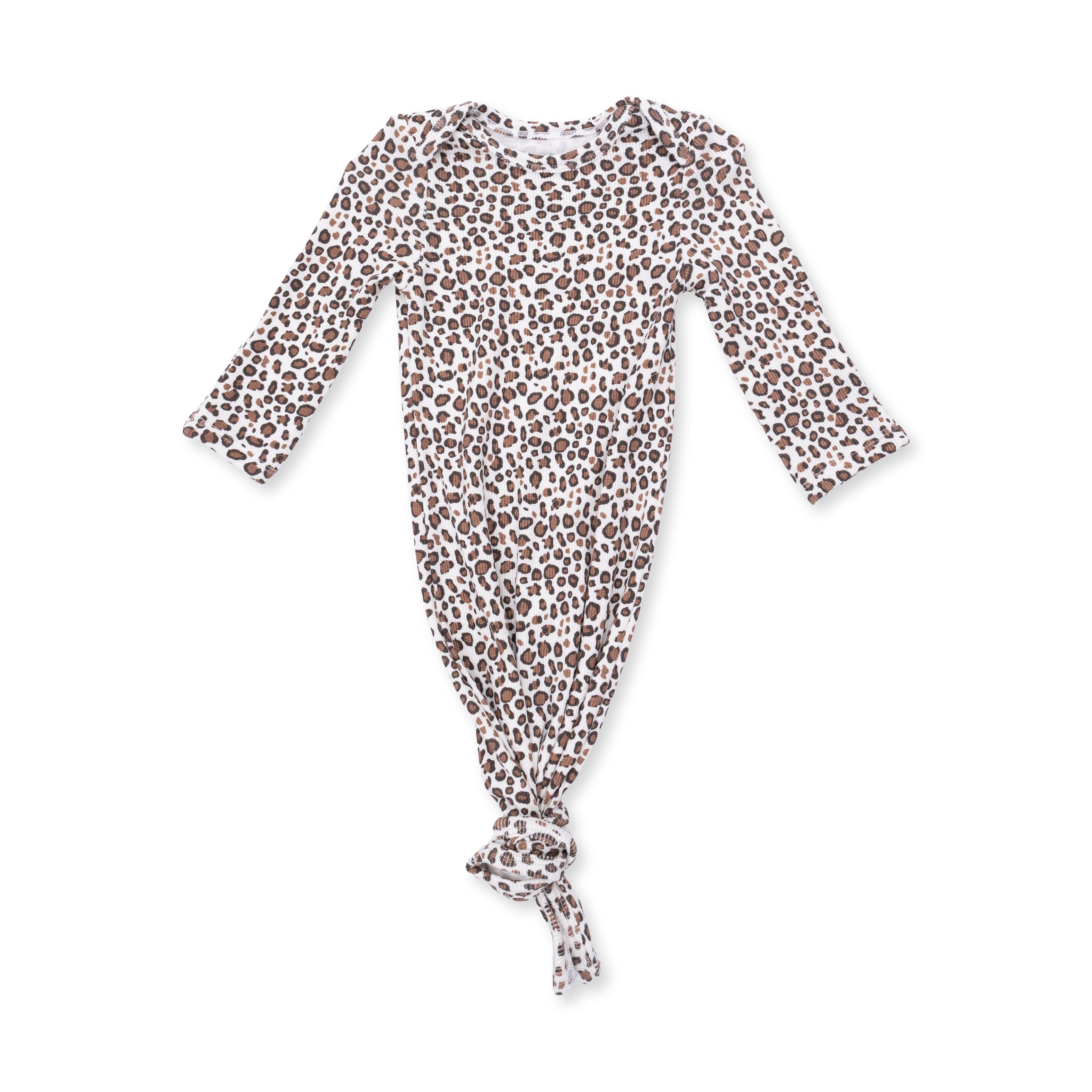 Leopard Rib - Knotted Gown And Knot Headband