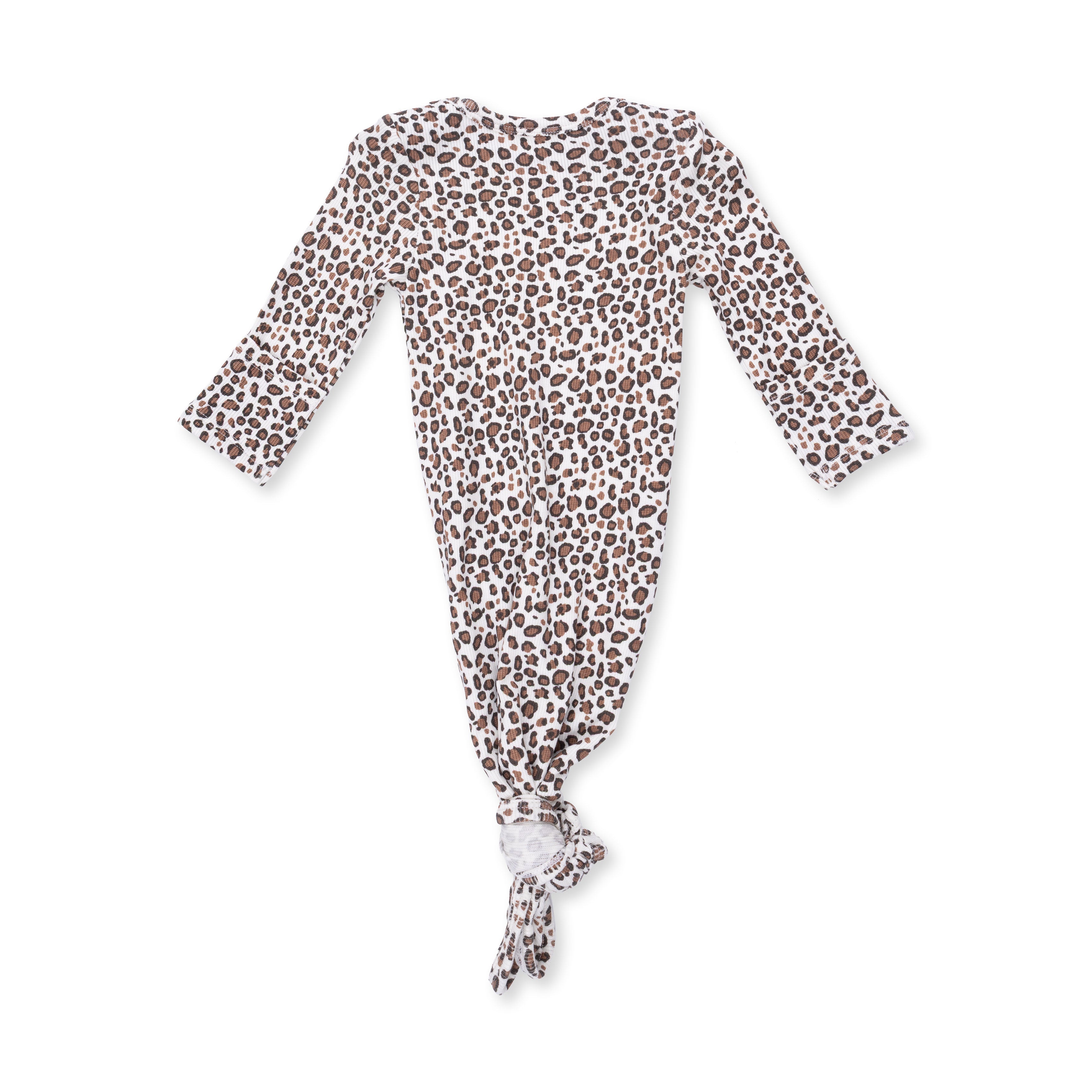 Leopard Rib - Knotted Gown And Knot Headband